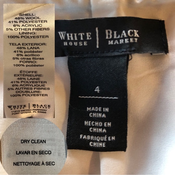 WHBM Wool Blend Lined Pencil Skirt (4) - Picture 5 of 16